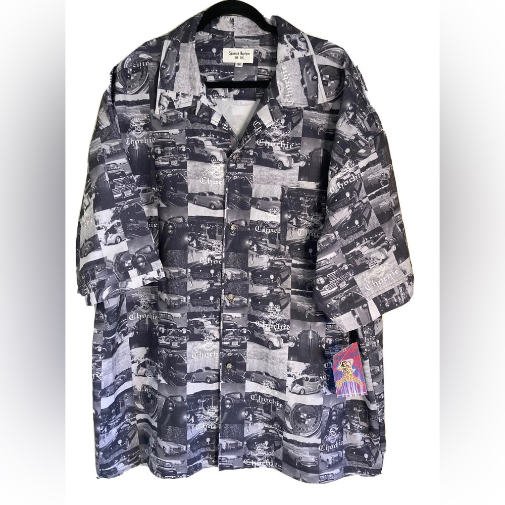 Spanish Harlem Shirt  Cars Print Short Sleeve Men’s Size 3X NWT